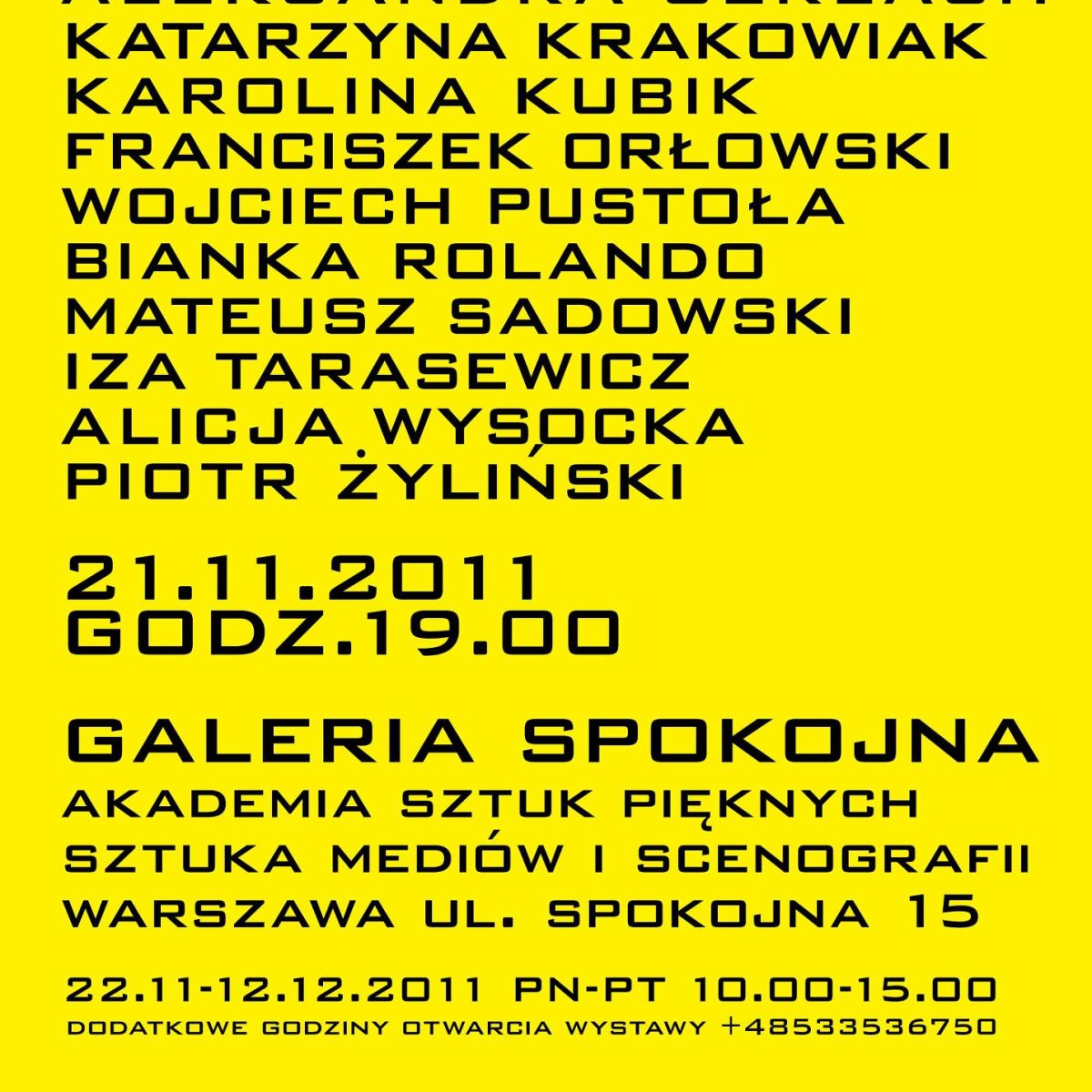 wystawa absolwentów pracowni Mirosława Bałki 2006 - 2011