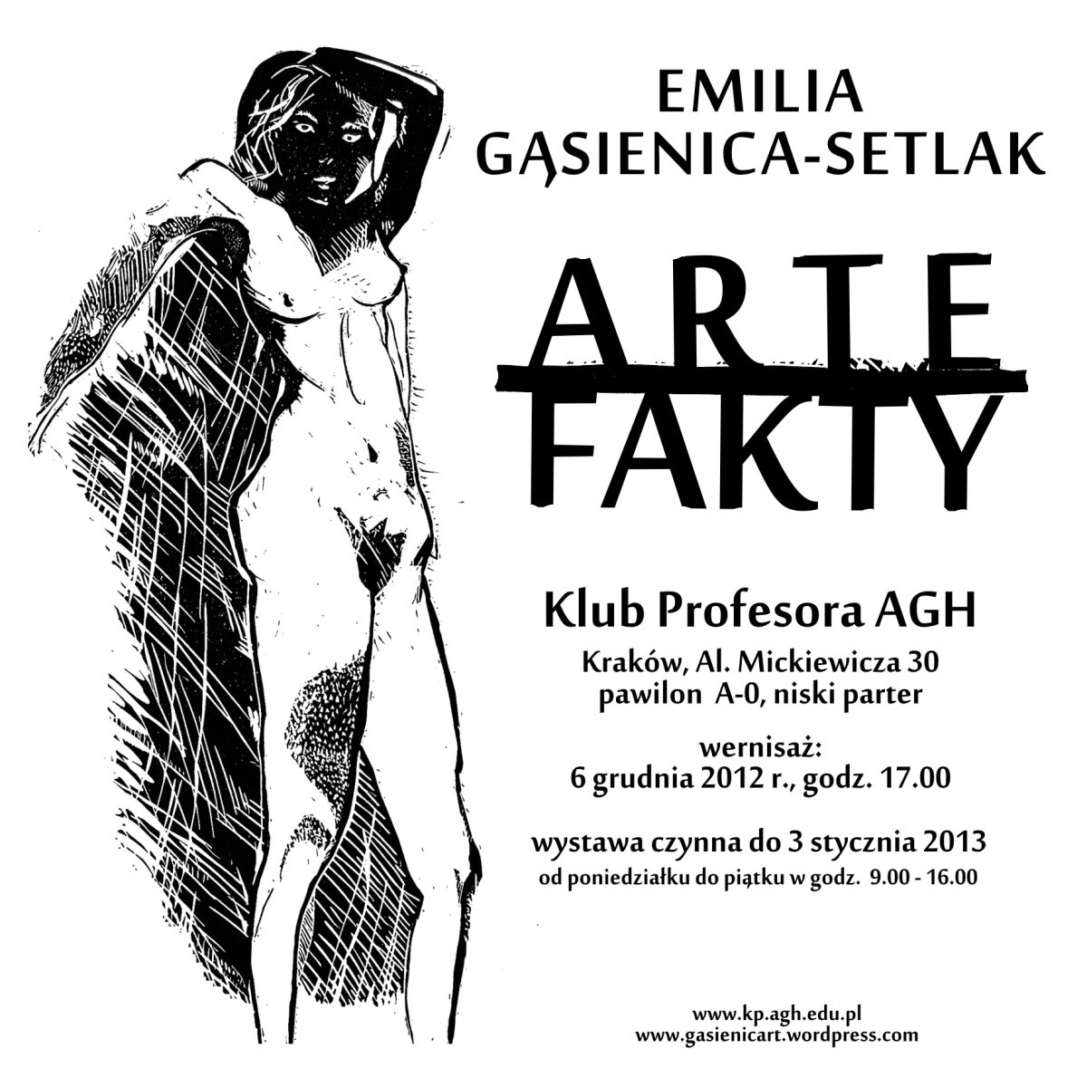 Zapraszamy na wystawę grafiki Emilii Gąsienica-Setlak  ''ARTEFAKTY''