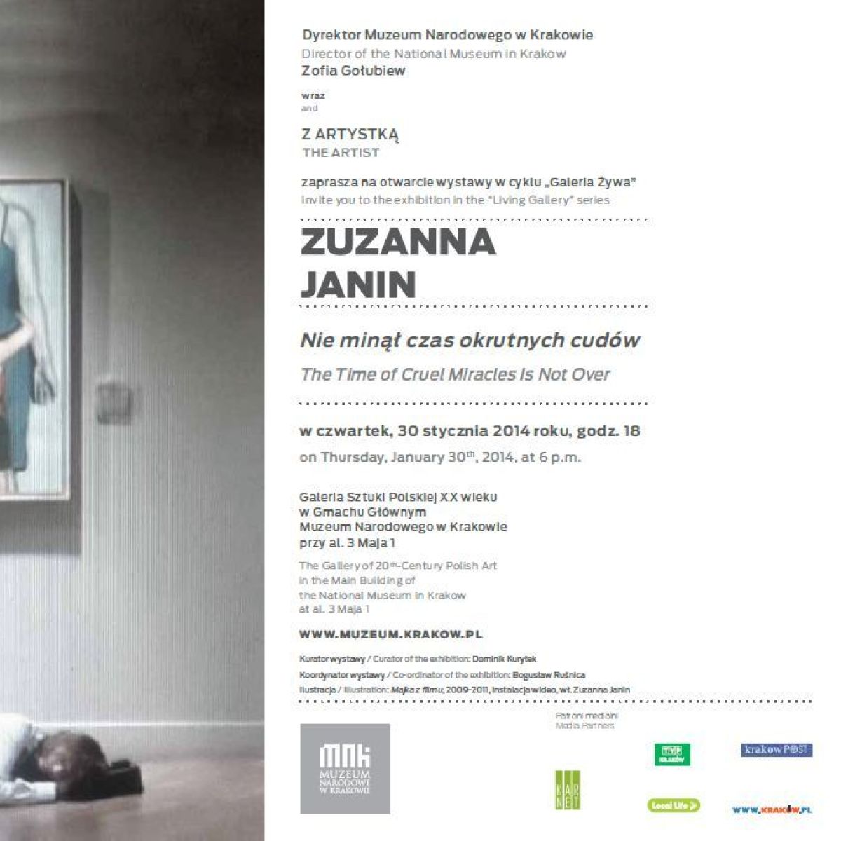 Wystawa: Zuzanna Janin ''Nie minął czas okrutnych cudów''