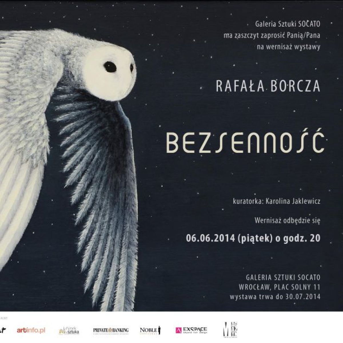 Zapraszamy na wernisaż wyczekiwanej wystawy Rafała Borcza ''Bezsenność''