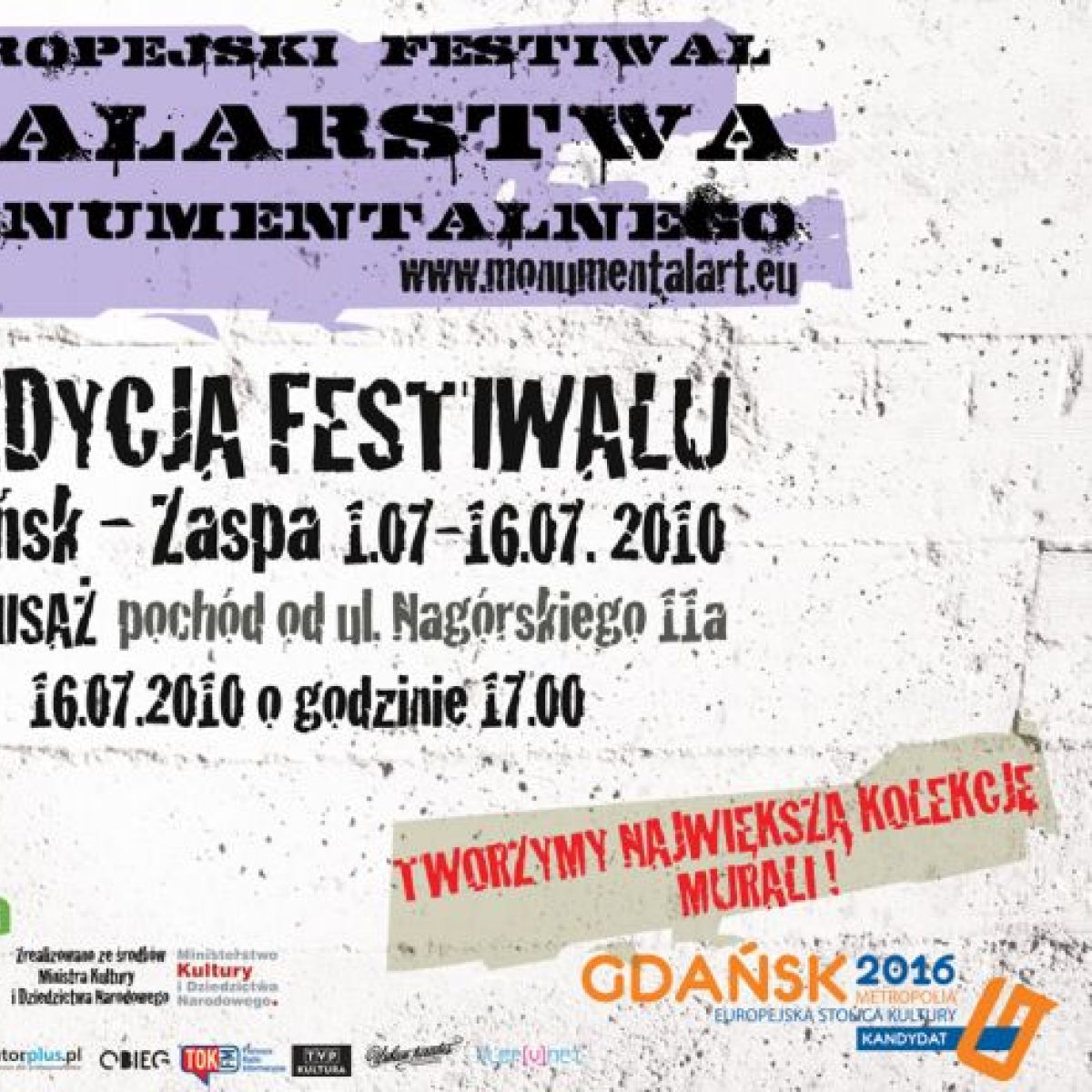 Europejski Festiwal Malarstwa Monumentalnego, Gdańsk, 4-15 lipca.