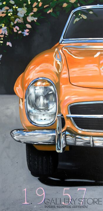 Agnieszka Turek-Mercedes 300 SL w oczekiwaniu na wiosnę-Akryl