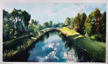 Aleksandra Jas-Widok na kanał -Akwarela