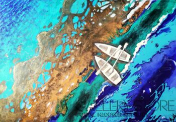 Aleksandra  Michalik-Białe łódki 10-Malarstwo