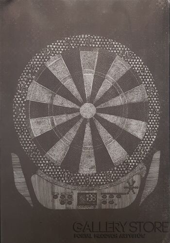Amadeusz Popek-"DART-grey"-Grafiki i plakaty