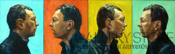Andrzej Zujewicz-Autoportret wielokrotny-Olej