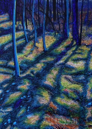 Angelika Mus-Nowak-Tym szerszym cieniem je drzewo obejmie, im dalej się od niego oddalą-Rysunek