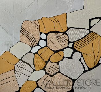 Anna Kurczewska-Patchwork mustard -Malarstwo