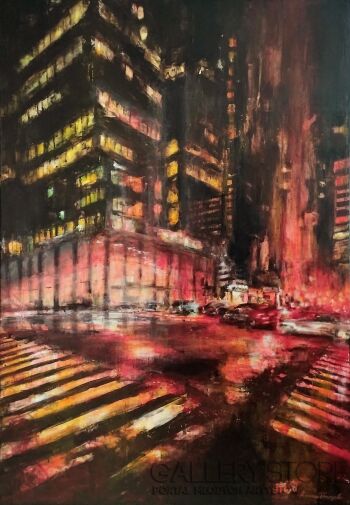 Anna Trzupek-Glowing Street-Akryl