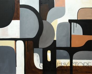 Barbara Soborak-Abstrakcja Kolory ziemi-Akryl