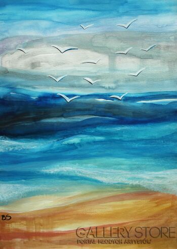 Barbara Soborak-Mewy nad morzem-Malarstwo