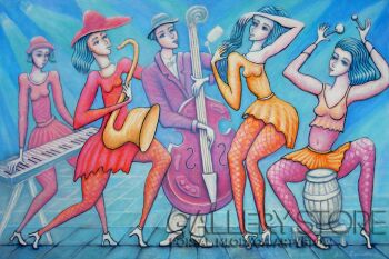 Bohdan Wincenty Łoboda-Kwintet z bębnistką-Malarstwo