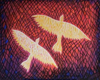 Bohdan Wincenty Łoboda-Nocny lot-Malarstwo