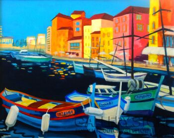 Danuta Matuszak-PRZYSTAŃ W SAINT TROPEZ-Akryl