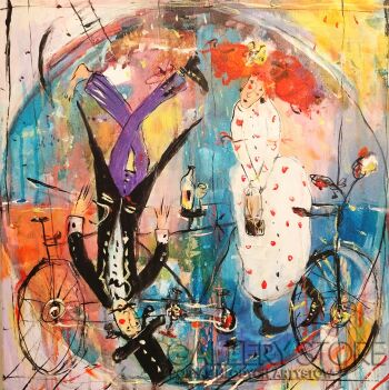 Dariusz Grajek-Miłość na tandemie...-Malarstwo