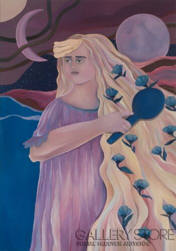 Dorota Paruch- Dwa księżyce-Malarstwo