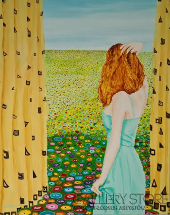 Ewa Nowiszewska-Łąka Pana Klimta -Akryl