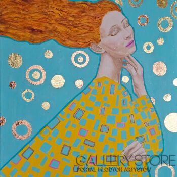Ewa Nowiszewska-W klimacie p.Klimta  Vlll -Akryl