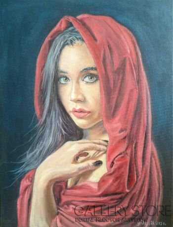 Grzegorz Wójcik-MADONNA-Olej