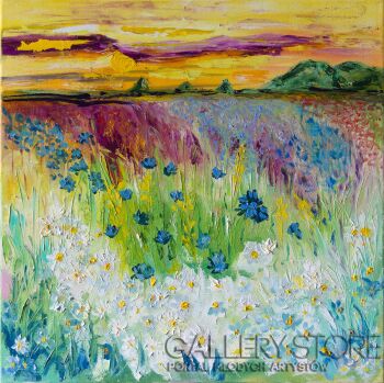 Ilona Milewska-Zmierzch na łące-Olej