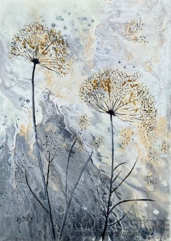 Jan Latocha-Dmuchawce w przekwicie-Akryl