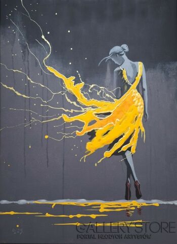 Jan Latocha-W farbę ubrana ...-Malarstwo