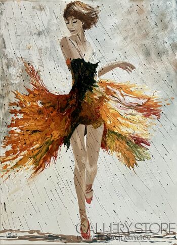 Jan Latocha-"W żółtych płomieniach liści"-Malarstwo