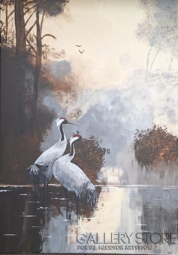 Jan Latocha-Żurawie-Malarstwo