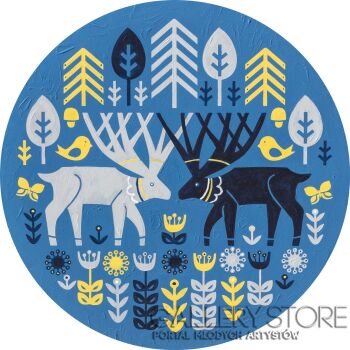 Janina Wal-Jelenie na rykowisku-Malarstwo