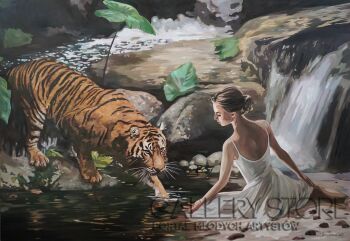 Janusz Orzechowski-Beauty and the beast-Olej