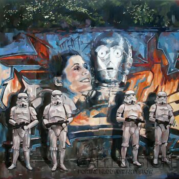 Janusz Orzechowski-Nielegalne Graffiti-Olej