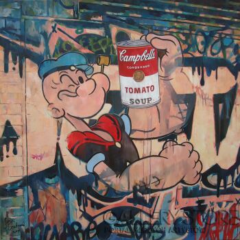 Janusz Orzechowski-Pop-art-popeye-Olej