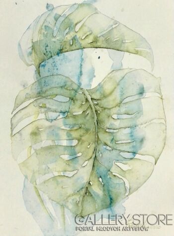 Joanna Rzeźnik-Monstera - kompozycja nr 2-Akwarela