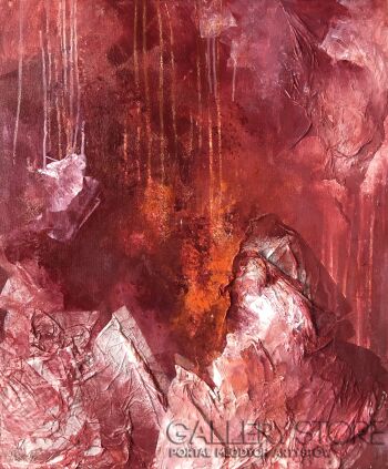 Joanna Wietrzycka-The power of crimson 2/2-Technika mieszana