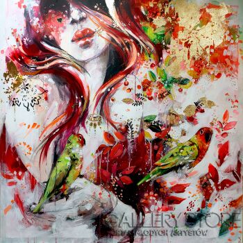 Kamila Jarecka-DZIEWCZYNA Z TATUAŻEM-Malarstwo