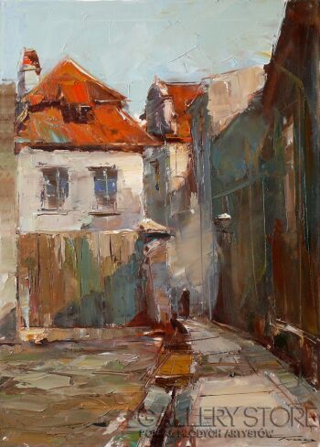 Krzysztof Tracz-Miejski zaułek._2-Olej