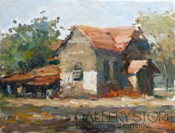 Krzysztof Tracz-Pejzaż wiejski_1-Olej