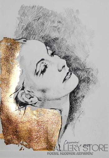 Leszek Gaczkowski-Greta Garbo-Rysunek