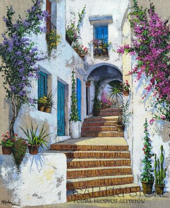 Magdalena  Kępka-Zaułek w słońcu-Malarstwo