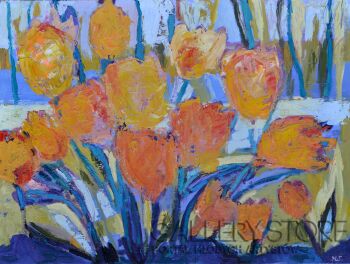 Magdalena Walulik-Kwiaty - Tulipany III-Olej
