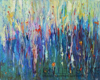 Magdalena Walulik-Pejzaż abstrakt - Leśne trawy-Olej