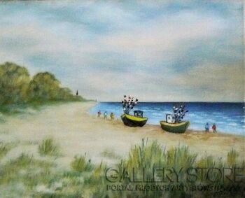 Mariusz Stanisław Wasilewski-Wieś rybacka Chłopy-Malarstwo