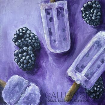 Marta  Machowiak-Blackberry ice cream-Malarstwo