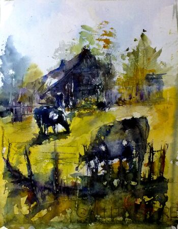 Mirosław Meger-"Popas"-Akwarela