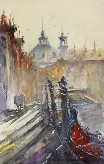 Mirosław Meger-''Wenecja III''-Akwarela