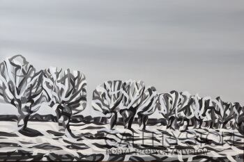 Paweł Dąbrowski-Polne wierzby.-Olej