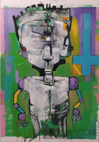 Piotr  Gola-21 st Century robot man-Olej
