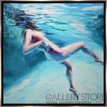 Rafał Knop- Madame Butterfly XXVIII SWIMMING POOL-Olej