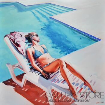 Rafał Knop-Madame Ev ’01 z cyklu SWIMMING POOL-Olej