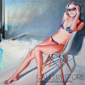 Rafał Knop-Madame Ev ’XX z cyklu SWIMMING POOL-Olej
